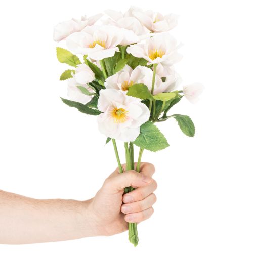 Kunstblume Christrose Bund Blumenstrauß Weihnachten 35cm 6St | Floristik24.de