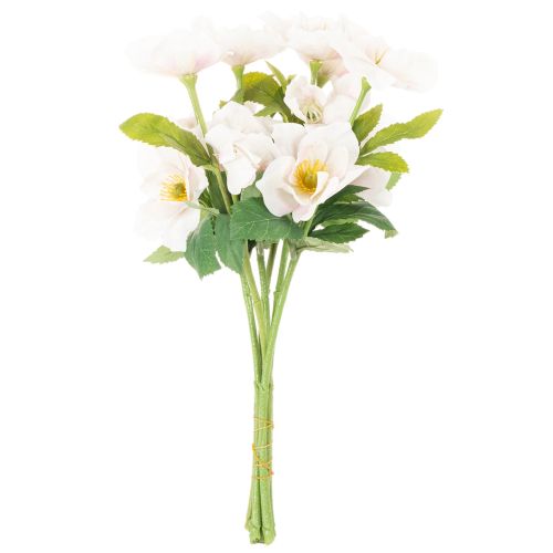 Kunstblume Christrose Bund Blumenstrauß Weihnachten 35cm 6St | Floristik24.de