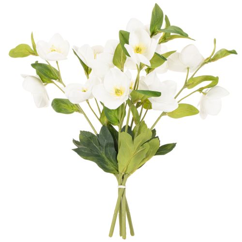 Christrose Künstliche Blume weiß Dekorativer Kunstblumen Bund mit 40cm 4St | Floristik24.de
