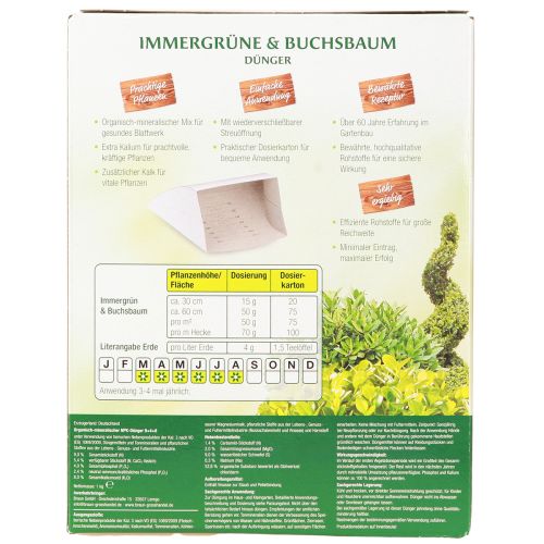 Artikel Chrysal Dünger Immergrüne & Buchsbaum Dünger 1kg