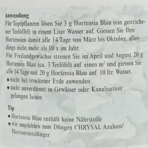 Floristik24 Chrysal Hortensien Blau 1kg
