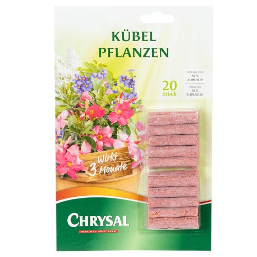 Chrysal Düngestäbchen für Kübelpflanzen Perfekte Nährstoffversorgung Grünpflanzen 20St