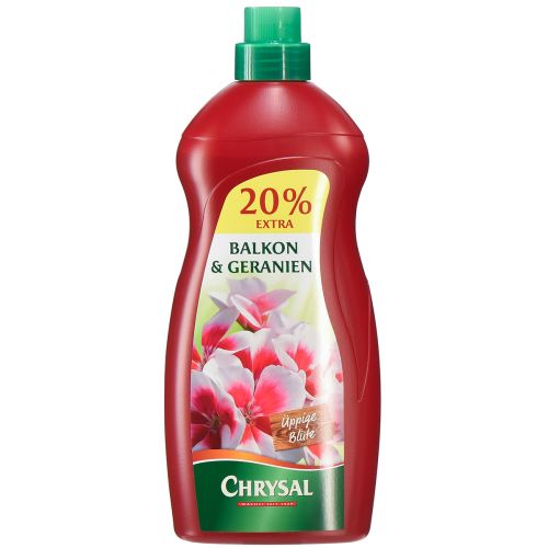 Floristik24 Chrysal Balkonpflanzendünger und Geraniendünger 1,2l