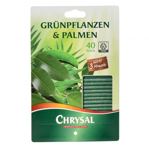Floristik24 Chrysal Düngestäbchen für Grünpflanzen und Palmen 40St