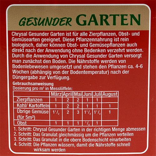 Floristik24 Chrysal Gesunder Garten Biodünger 1kg
