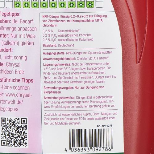 Floristik24 Chrysal Orchideen Vitalkur Orchideendünger 1200ml