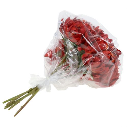 Floristik24 Chrysanthemen Strauß Zinnoberrot 28cm 6 St