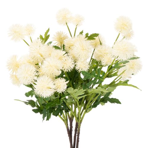Kunstblume Chrysantheme cremeweißer Bund Dekozweig groß 56cm 4St | Floristik24.de