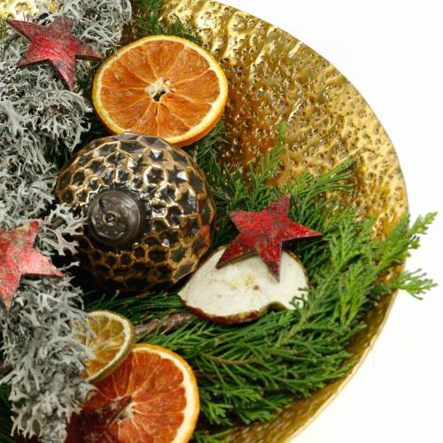 Floristik24 Goldene Dekoschale Metall Ø35/46cm 2er-Set