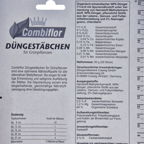 Floristik24 Combiflor Düngestäbchen für Grünpflanzen 20St