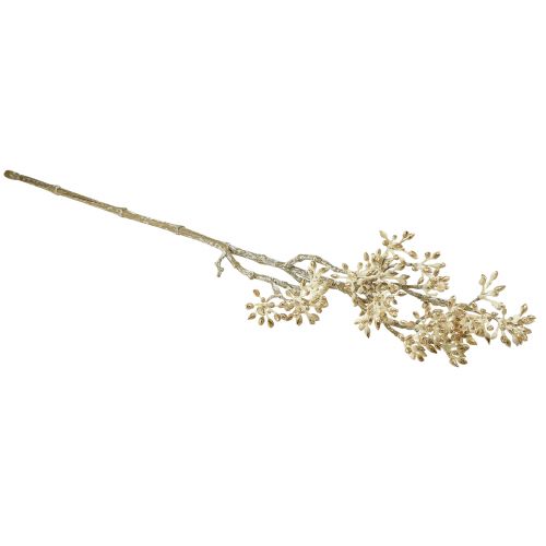 Floristik24 Dekozweig Weiß Gold Cornuszweig Künstlicher Zweig 48cm