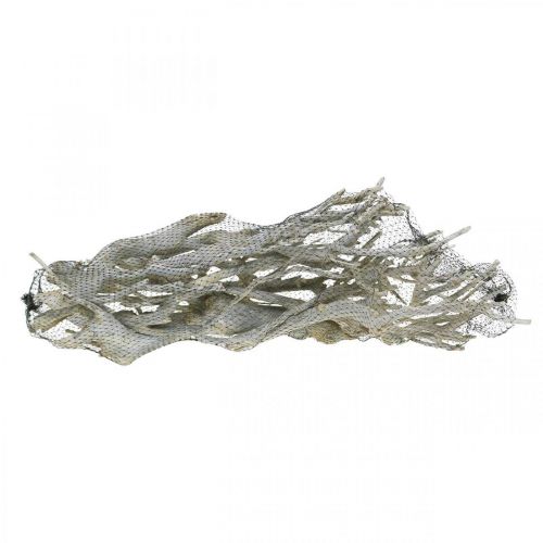 Floristik24 Dekozweige Currybusch, Weihnachtsdeko, Advent, Naturdeko Golden, Weiß gewaschen L25–30cm 500g