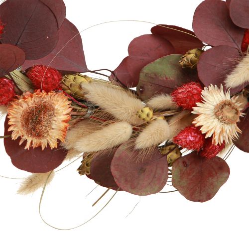 Artikel DIY Box Ring Trockenblumen-Kranz Strohblumen Ø30cm - Boho Dekoring selbst gestalten