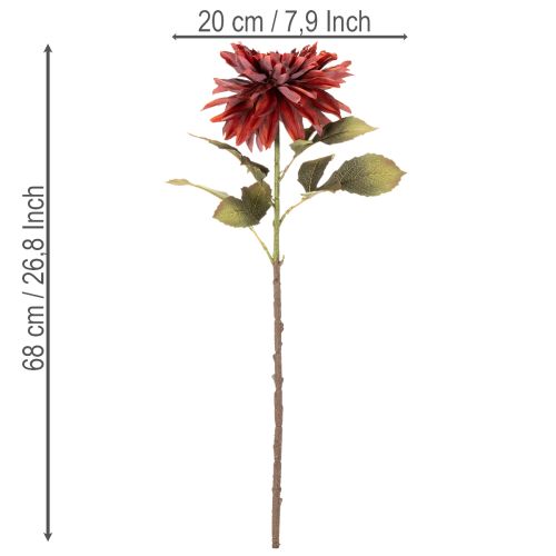 Kunstblume Dahlie mit langem Stiel 68cm | Floristik24.de