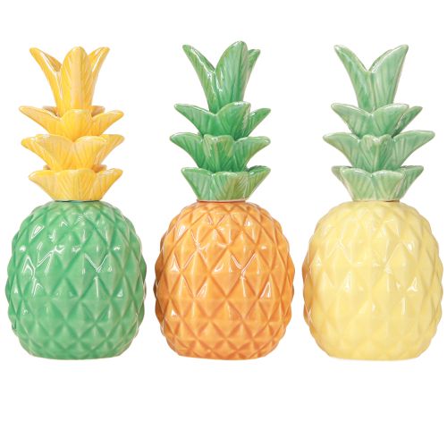 Artikel Deko Ananas Keramik Bunte Keramikdeko Sortiert 17cm 3St