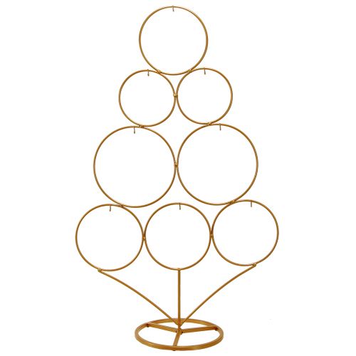 Floristik24 Deko Baum mit Haken Weihnachtsdeko Metall Mattgold H58cm