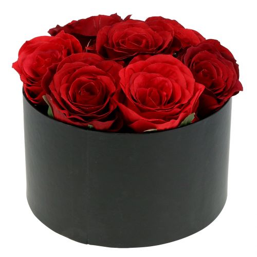 Floristik24 Blumenbox Rosenbox Schwarz rund Ø18cm - Ø20cm 2St