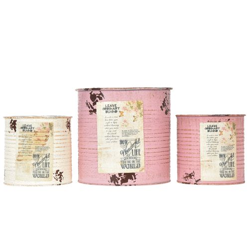 Artikel Blumentopf Set für Balkon und Garten Pflanzdose Dekoration Vintage Stil 15cm 3St