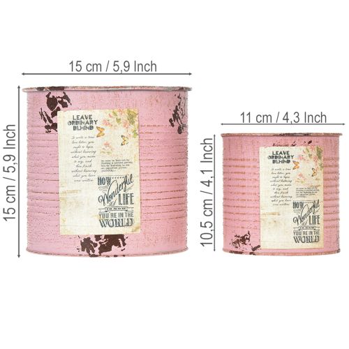 Artikel Blumentopf Set für Balkon und Garten Pflanzdose Dekoration Vintage Stil 15cm 3St