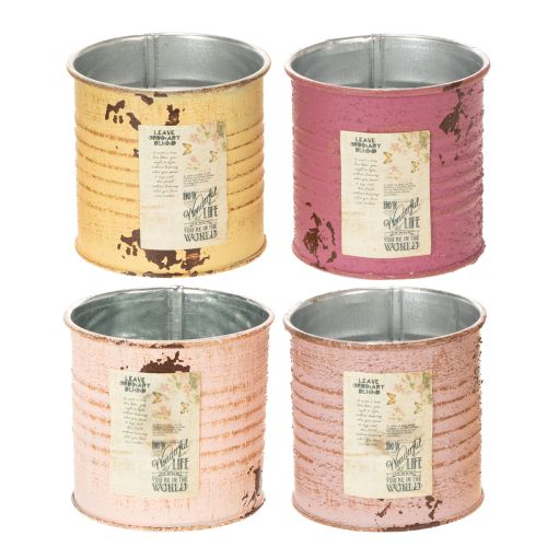 Deko Dose Metall Vintage Ø8cm H7,5cm Verschiedene Farben kaufen | Floristik24.de