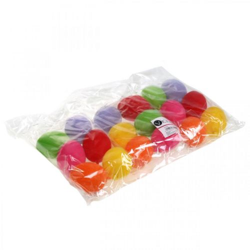 Artikel Deko-Eier beflockt bunt 4cm 18 St