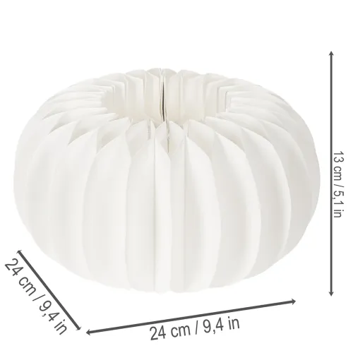 Wabenpapier Ring Kürbis rund groß für Trockenblumen und Herbstdeko 24cm 4St | Floristik24.de