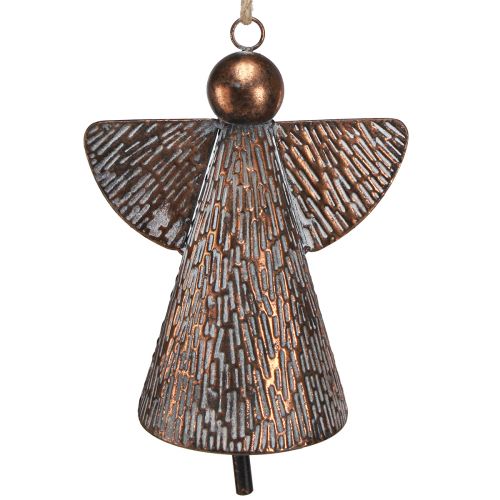 Artikel Deko Schutzengel Metall Glocke Bronze Weiß Vintage Shabby Chic 21x13,5x24cm