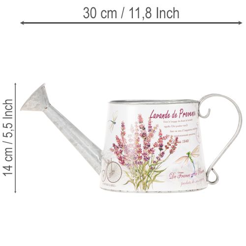 Deko Gießkanne Metall Lavendel Retro Garten 30×11×14,5cm | Floristik24.de