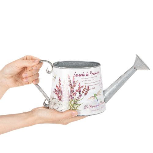 Deko Gießkanne Metall Lavendel Retro Garten 30×11×14,5cm | Floristik24.de