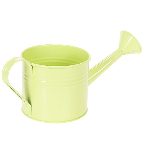 Deko Gießkanne Set in Pastell Lachs, Grün, Gelbgrün - Metall Übertopf Ø11cm H10cm 8 Stück | Floristik24.de