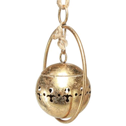 Deko Glocke Gold Schelle Hängedeko Metall Natur Ø14cm | Floristik24.de