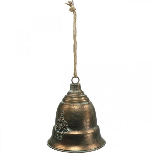 Floristik24 Deko-Glocke, Metallglocke, Goldene Glocke zum Hängen Ø20,5cm H24cm