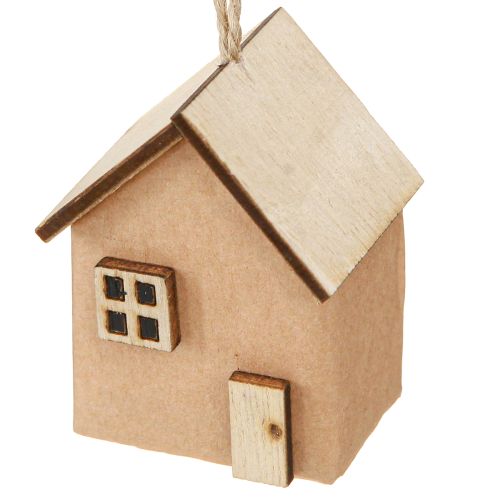 Artikel Deko Häuschen 9 St Christbaumschmuck Rotbraun Holz