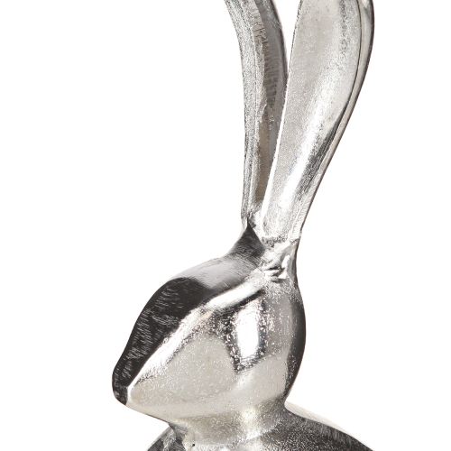 Artikel Deko Hase Metall Ostern in Silber Rund Ø12cm H25cm