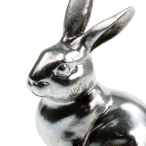 Floristik24 Deko-Hasen Silber 15cm 2St