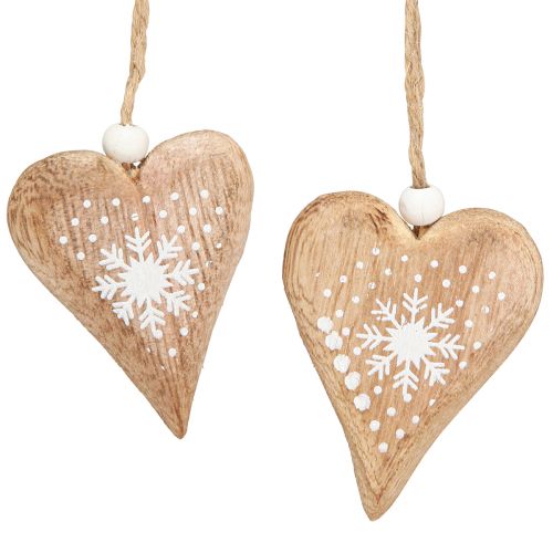 Floristik24 Deko Herzen zum Hängen Christbaumschmuck Holz 6cm 8 St