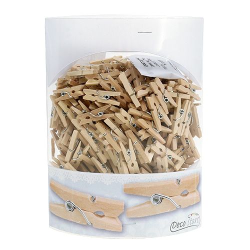 Floristik24 Deko-Holzklammern 2,5cm Natur 300St