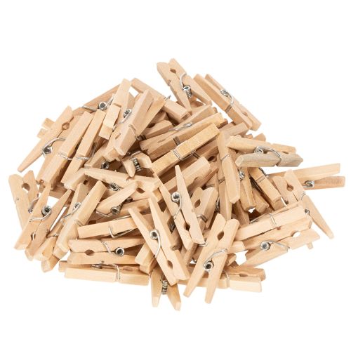 Artikel Deko-Holzklammern 3cm Natur 72 St