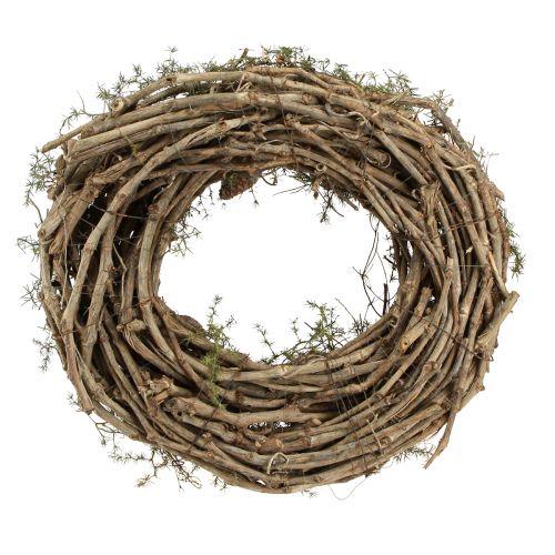 Artikel Natur Deko Kranz mit Zweigen und Zedernzapfen Holzkranz Türkranz Wanddeko Tischdeko Landhaus Boho Ø40cm