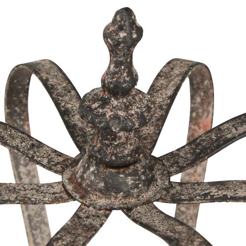 Floristik24 Deko Krone Antik Optik Metalldeko Rost Ø19,5cm H22cm