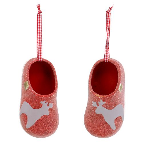 Deko-Pantoffel 13cm Rot 4St | Floristik24.de