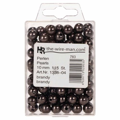Deko Perlen Braun Ø10mm 115 St | Floristik24.de