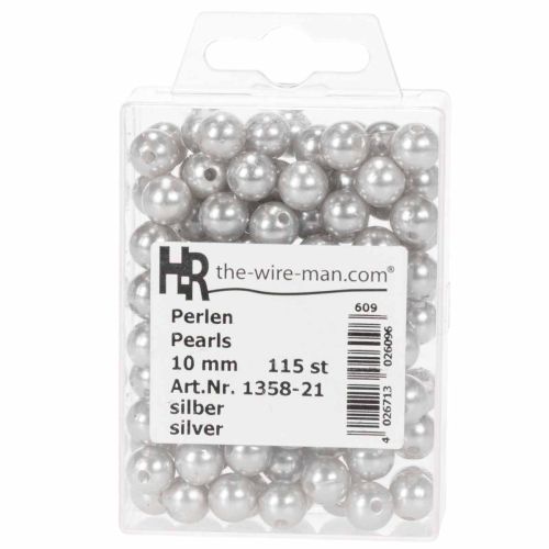Deko-Perlen Ø10mm Silber 115 St | Floristik24.de