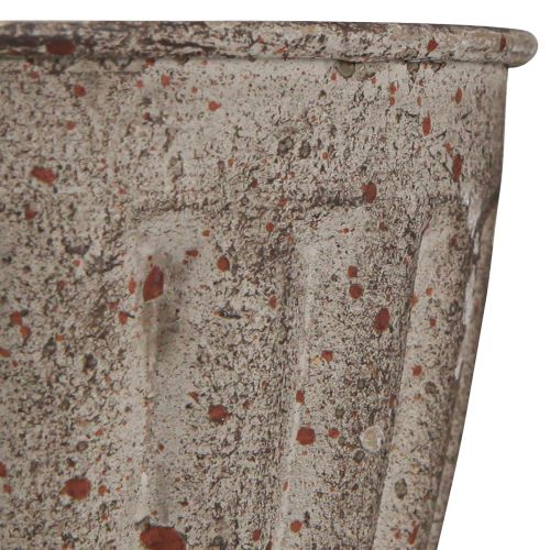Floristik24 Deko Pokal Übertopf Antik Look Grau Braun Ø13cm H19cm