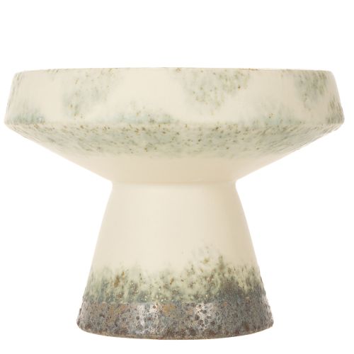 Deko Schale Keramikschale Creme Graugrün Ø20cm H16cm | Floristik24.de