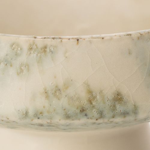 Deko Schale Keramikschale Creme Graugrün Ø20cm H16cm | Floristik24.de