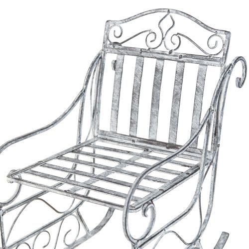 Artikel Deko Schlitten Weiß gewaschen Schlitten Metall 47×21×32,5cm