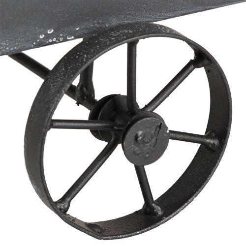Artikel Deko Schubkarre Pflanzkasten Metall Anthrazit L30cm