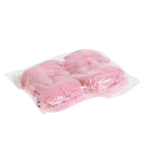 Floristik24 Deko-Schwein Pink 11,5cm 4St