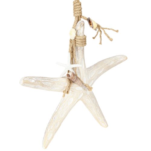 Artikel Deko Seestern zum Hängen Maritime Deko Holz Weiß 30cm